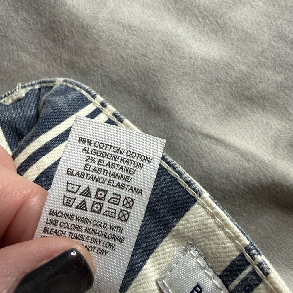 Lucky Brand Blue and White Striped Ankle Jeans - Picture 5 of 7